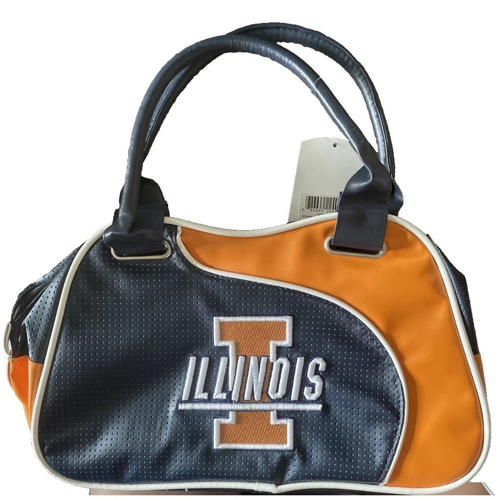 University Of Illinois Bowler Purse Fighting Illini Little Earth 13 by 8" NCAA